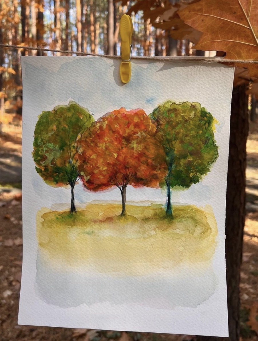 Autumn Park — original watercolour by Marina Stognieva